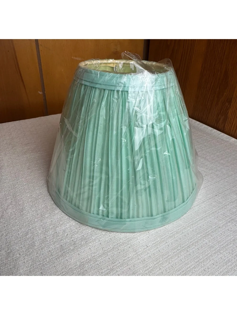 Vintage Mint Green Pleated Lamp Shade 6” Tall New Old Stock Wrapped